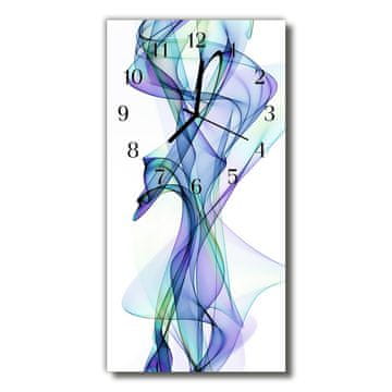 tulup.si Steklena navpična ura Art abstrakcija barvne črte 30x60 cm Črne kazalke