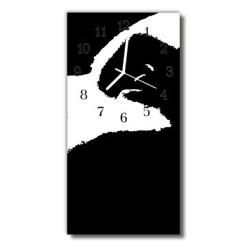tulup.si Steklena navpična ura Člen odvzem črna 30x60 cm