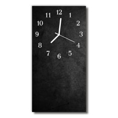 tulup.si Steklena navpična ura Črna plošča 30x60 cm Bele kazalke