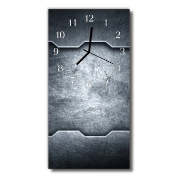 tulup.si Steklena navpična ura Metal kovinsko srebrna 30x60 cm