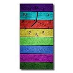 tulup.si Steklena navpična ura Barvanega lesa 30x60 cm Črne kazalke