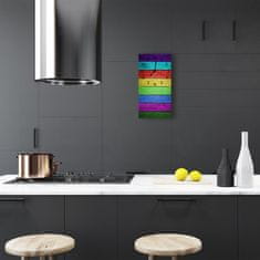 tulup.si Steklena navpična ura Barvanega lesa 30x60 cm Črne kazalke