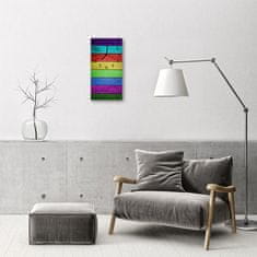 tulup.si Steklena navpična ura Barvanega lesa 30x60 cm Črne kazalke
