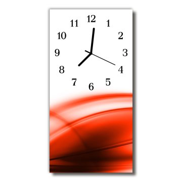 tulup.si Steklena navpična ura Grafike orange 30x60 cm Črne kazalke
