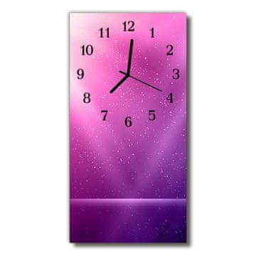 tulup.si Steklena navpična ura Povzetek vijolična 30x60 cm Črne kazalke