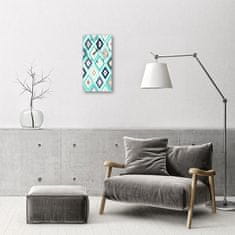 tulup.si Steklena navpična ura Diamanti barvno grafiko 30x60 cm Črne kazalke