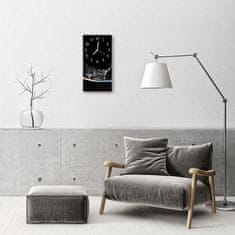 tulup.si Steklena navpična ura Kuhinjski kapljica vode 30x60 cm Bele kazalke