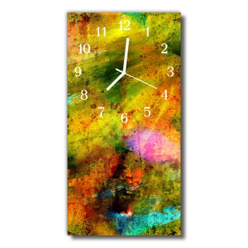 tulup.si Steklena navpična ura Barva barve naslikal 30x60 cm Bele kazalke