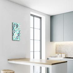 tulup.si Steklena navpična ura Diamanti barvno grafiko 30x60 cm Črne kazalke