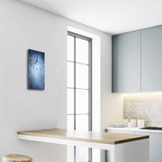 tulup.si Steklena navpična ura Dim megla srebrna 30x60 cm Črne kazalke