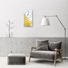 tulup.si Steklena navpična ura Cvetoče drevje barva narava 30x60 cm Črne kazalke