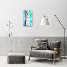 tulup.si Steklena navpična ura Art barva graphics 30x60 cm Črne kazalke