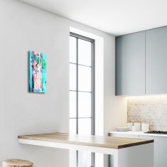 tulup.si Steklena navpična ura Art barva graphics 30x60 cm Črne kazalke