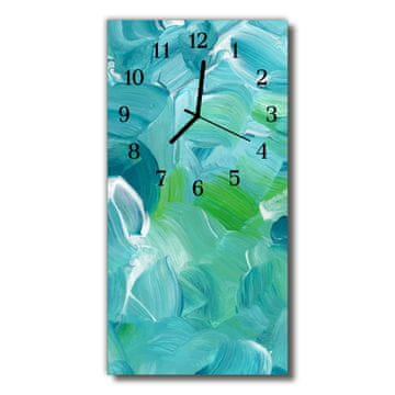 tulup.si Steklena navpična ura Narava modri val 30x60 cm Črne kazalke