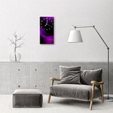 tulup.si Steklena navpična ura Art abstrakcija barvne črte 30x60 cm Bele kazalke