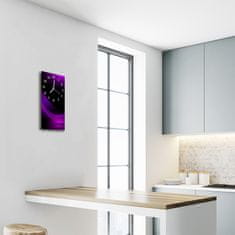 tulup.si Steklena navpična ura Art abstrakcija barvne črte 30x60 cm Bele kazalke