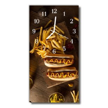 tulup.si Steklena navpična ura Kuhinja hitro barva hrane 30x60 cm Bele kazalke