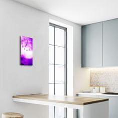 tulup.si Steklena navpična ura Art abstrakcija vijolične črte 30x60 cm Črne kazalke