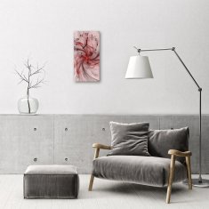 tulup.si Steklena navpična ura Art abstrakcija rdeča 30x60 cm Črne kazalke