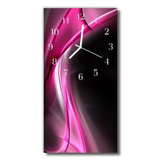 tulup.si Steklena navpična ura Barva art abstrakcija 30x60 cm Bele kazalke
