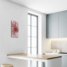 tulup.si Steklena navpična ura Art abstrakcija rdeča 30x60 cm Črne kazalke