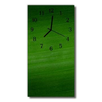 tulup.si Steklena navpična ura Art abstrakcija zelena 30x60 cm Črne kazalke