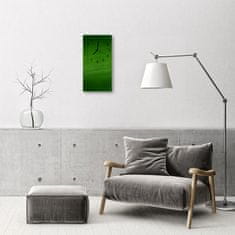 tulup.si Steklena navpična ura Art abstrakcija zelena 30x60 cm Črne kazalke