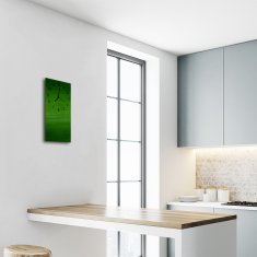 tulup.si Steklena navpična ura Art abstrakcija zelena 30x60 cm Črne kazalke
