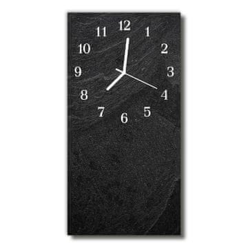 tulup.si Steklena navpična ura Narava marmor siva 30x60 cm Bele kazalke