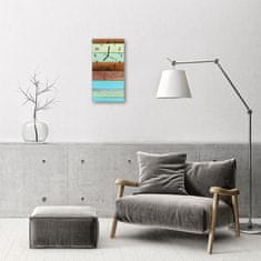 tulup.si Steklena navpična ura Barva plošča 30x60 cm Črne kazalke
