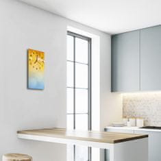 tulup.si Steklena navpična ura Barva art vzorec 30x60 cm Črne kazalke