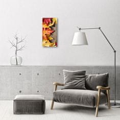 tulup.si Steklena navpična ura Barva narava listje 30x60 cm Bele kazalke