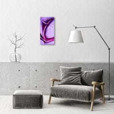 tulup.si Steklena navpična ura Art abstrakcija bež 30x60 cm Črne kazalke