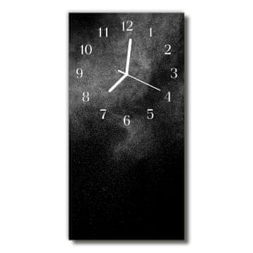 tulup.si Steklena navpična ura Črn pesek 30x60 cm Bele kazalke