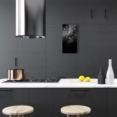 tulup.si Steklena navpična ura Črn pesek 30x60 cm Bele kazalke