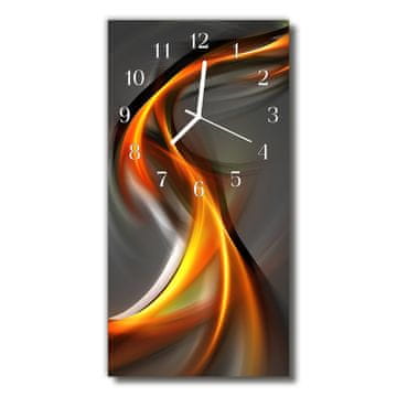 tulup.si Steklena navpična ura Art abstrakcija barvno grafiko 30x60 cm Bele kazalke