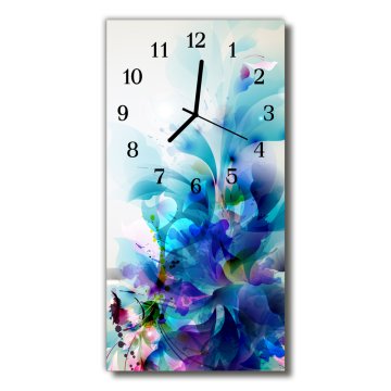 tulup.si Steklena navpična ura Vzorec barve grafike 30x60 cm Črne kazalke