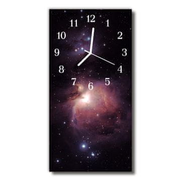 tulup.si Steklena navpična ura Vesolje universe galaksija 30x60 cm Bele kazalke