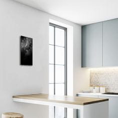 tulup.si Steklena navpična ura Črn pesek 30x60 cm Bele kazalke