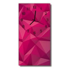 tulup.si Steklena navpična ura Grafike 3d roza 30x60 cm Črne kazalke