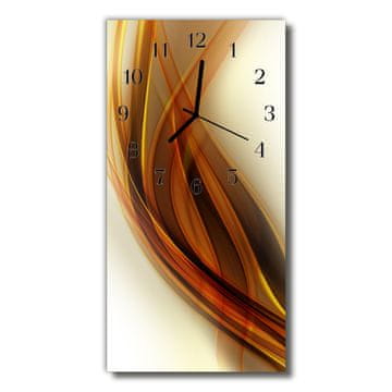 tulup.si Steklena navpična ura Grafike bež 30x60 cm Črne kazalke