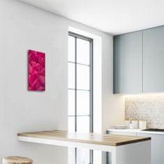 tulup.si Steklena navpična ura Grafike 3d roza 30x60 cm Črne kazalke