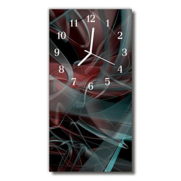 tulup.si Steklena navpična ura Grafike 3d barvno 30x60 cm Bele kazalke