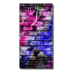 tulup.si Steklena navpična ura Barva stene barva sprej 30x60 cm Bele kazalke