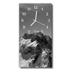 tulup.si Steklena navpična ura Pokrajine mountain vrh siva 30x60 cm Bele kazalke