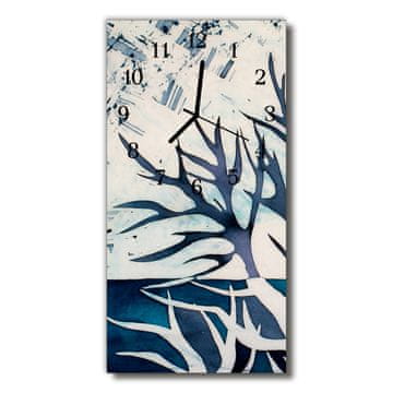 tulup.si Steklena navpična ura Narava painted barva drevo 30x60 cm Črne kazalke
