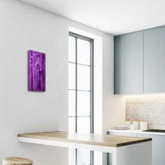 tulup.si Steklena navpična ura Vijolična les 30x60 cm Bele kazalke