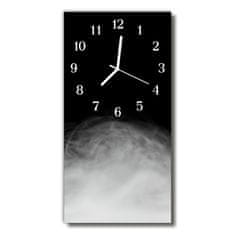 tulup.si Steklena navpična ura Črn dim 30x60 cm Bele kazalke