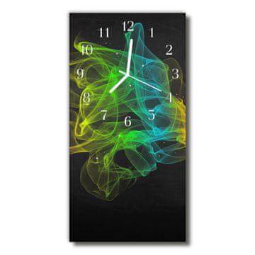 tulup.si Steklena navpična ura Art abstrakcija barvno grafiko 30x60 cm Bele kazalke