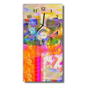 tulup.si Steklena navpična ura Kaos naslikal barve 30x60 cm Črne kazalke